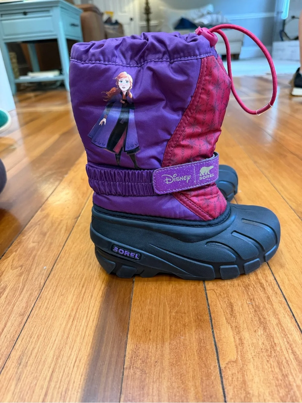 SOREL x Disney Frozen 2 Anna Flurry Snow Boots Youth 13 Purple Pink
